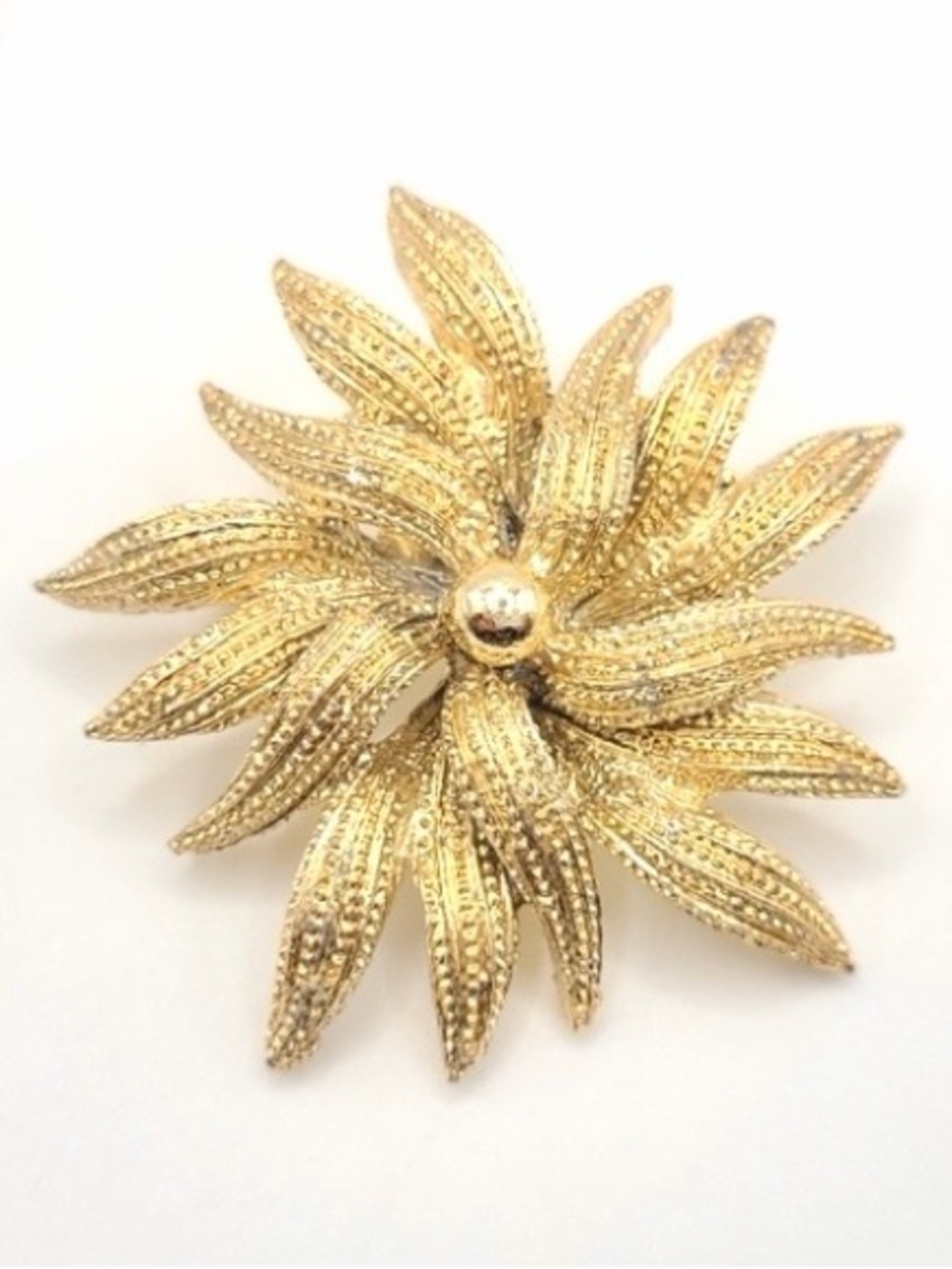Vintage Gerry’s Gold Tone Floral Brooch Statement Pin